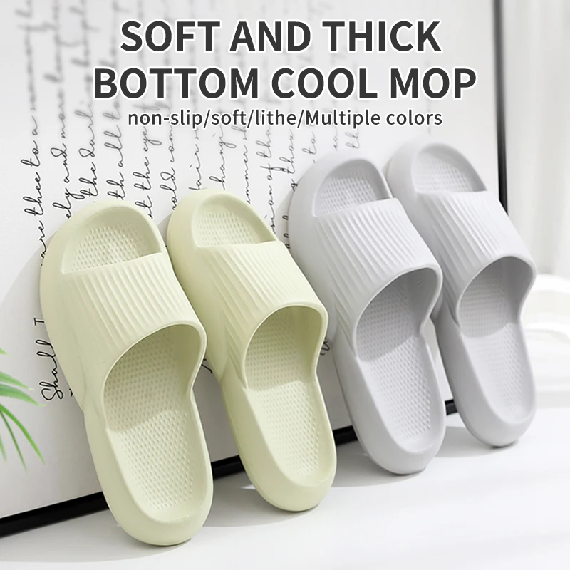 GUOLUOFEI Men Thick Bottom Slippers Platform Bathroom Slides Trend Designer Shoes Ladies Female Mule Shoes Flip Flops Sandals