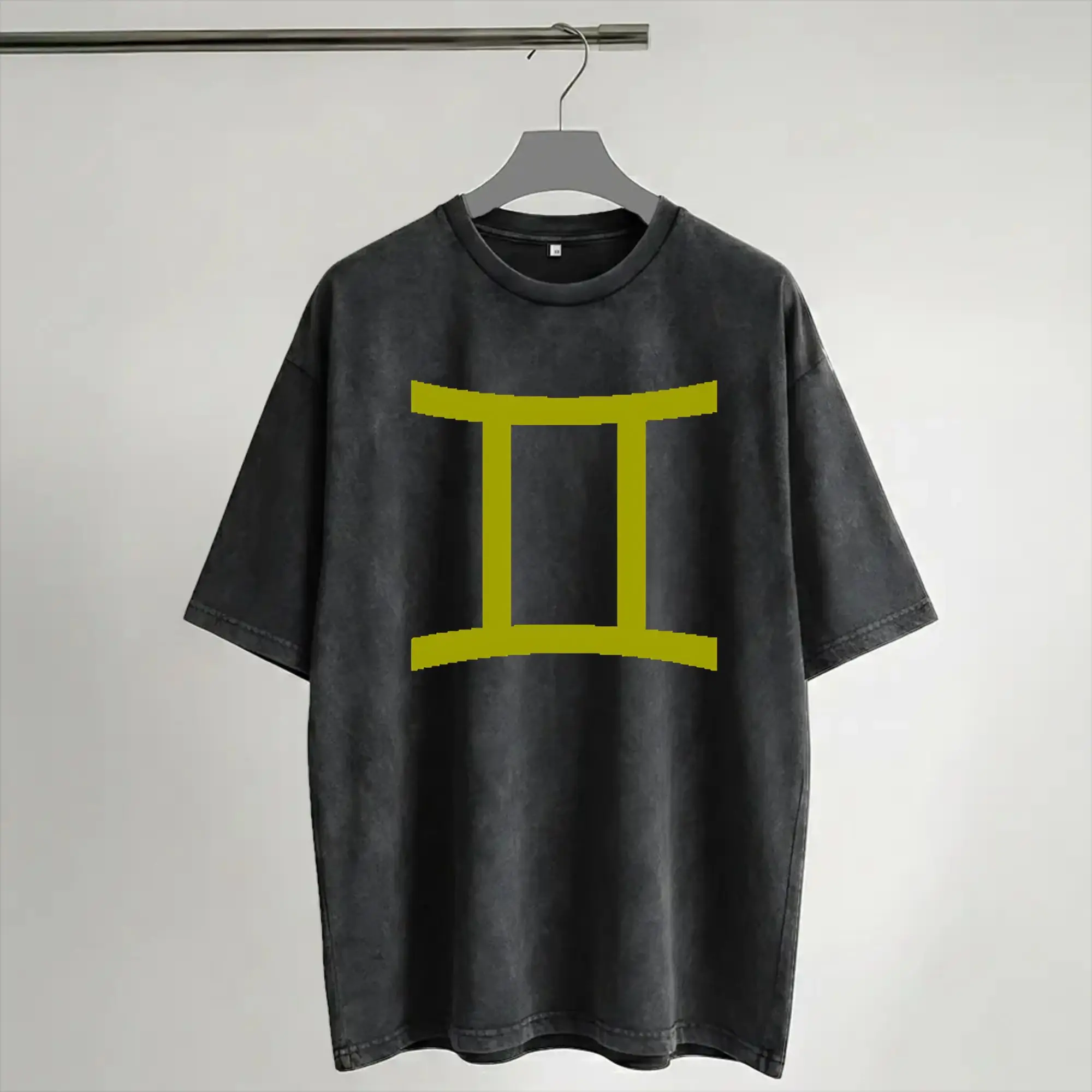 Harajuku Washed Shirt gemini gold sign mituna sollux captor Homestucks Outfit Retro T Shirt Oversize  Streetwear