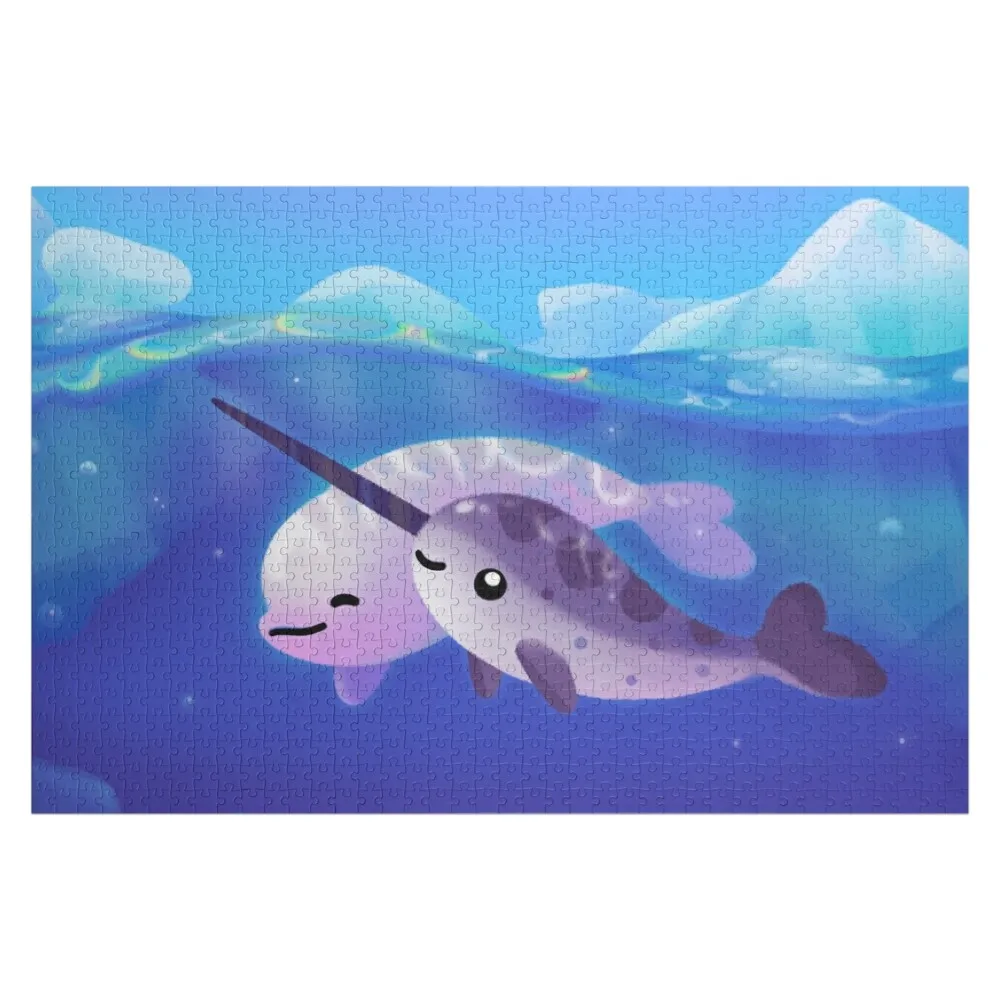 

Beluga and Narwhal Jigsaw Puzzle Diorama Accessories Custom Wood Puzzle