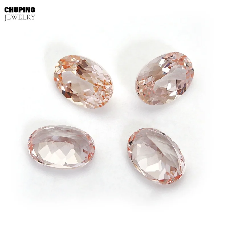 Oval Shape Flame Melted Lab Morgan Orange Sapphire Loose Synthetic Cultivate Gemstone With AGL Certificate For Jewelry Making