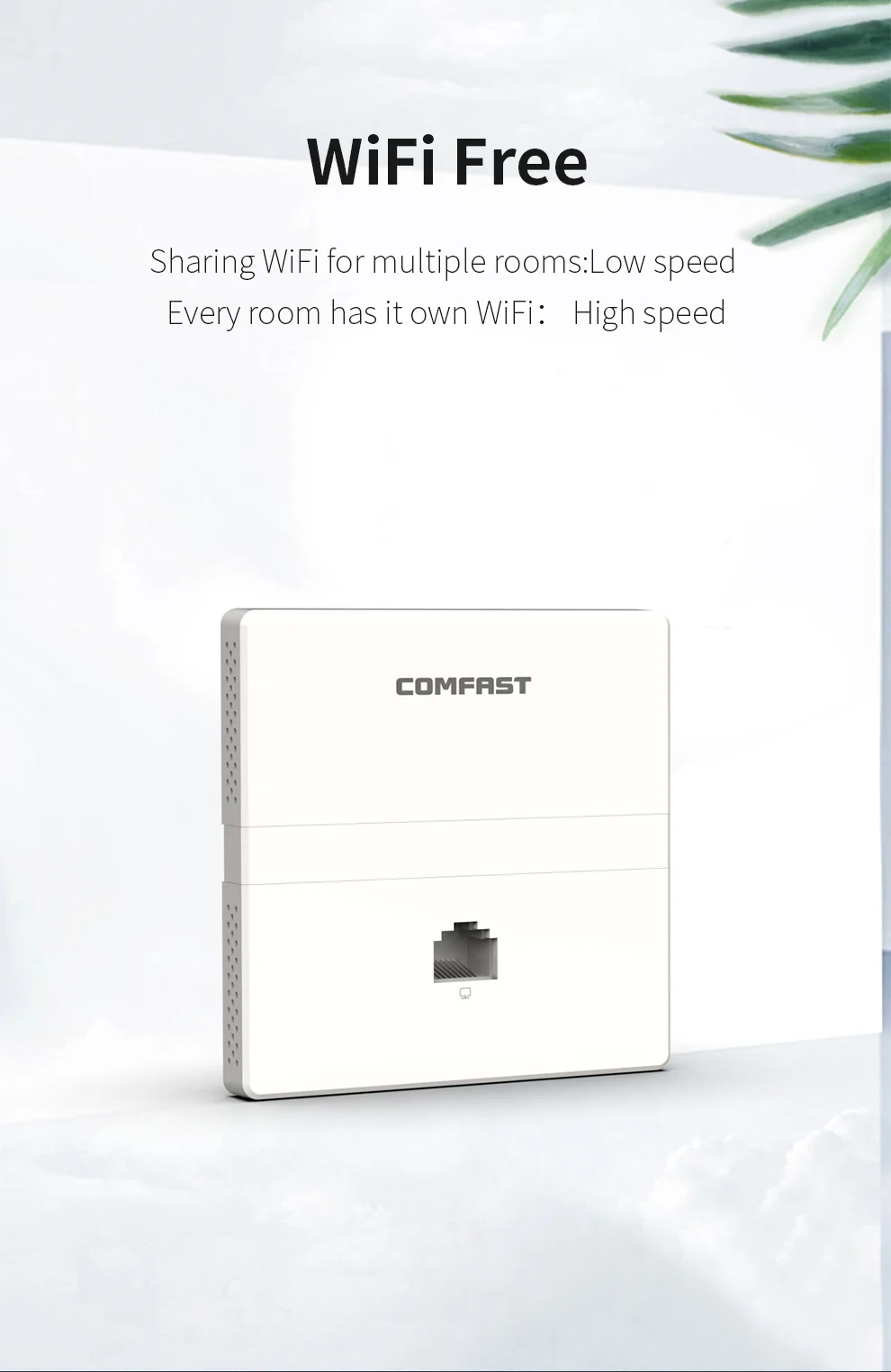 Imagem -04 - Comfast-roteador de Controle de Fluxo Inteligente sem Fio Gigabit de Banda Dupla Sinal Forte na Parede Ap1200mbps 2.4 Ghz 5.8ghz Cf-e538acv2