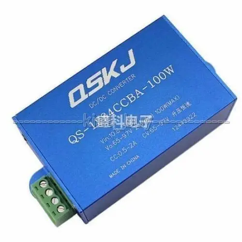 100W DC-DC 부스트 컨버터 10-35V 12v 24v 65-97V 72V 84V 가변 CC CV 충전 모듈 LED 드라이버 충전기
