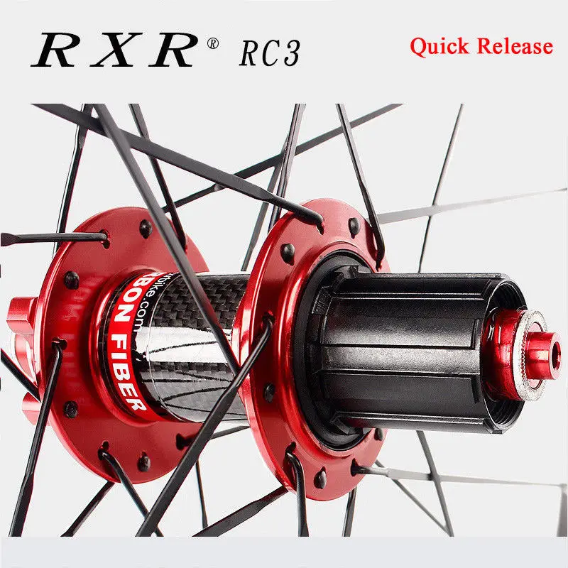 RXR Bicycle wheel set Carbon fiber Hub 26/27.5/29er MTB Wheelset Aluminum Alloy Rims 5 Sealed Bearing Disc Brake 24 holes Wheels