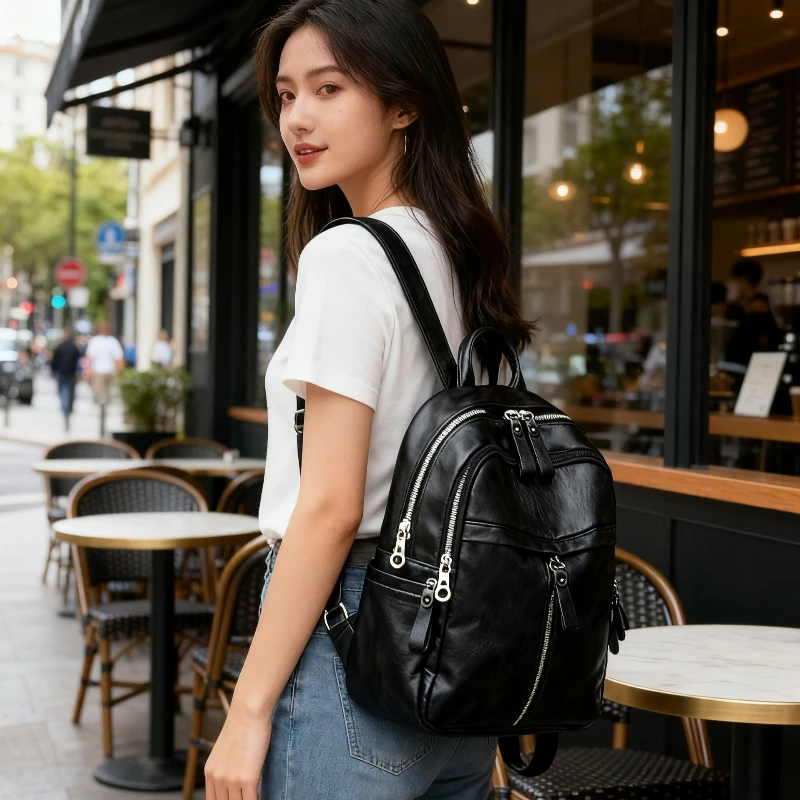 

Непосильный рюкзак с медведем для женщин, простой черный повседневный рюкзак, трансформируемая сумка через плечо, идея подарка, сумка через плечо, школьная сумка для колледжа