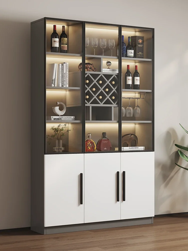 Luxury Display Wine Cabinet Glass Door Collect Wine Cabinet Bookcase Storage Armarios Para Sala De Estar Bar Furniture LVWC