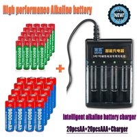 Smart Charger High Performance Rechargeable Battery1.5V AA9800Mah+AAA 8800Mah for Computer Clock RadioVideoGame Electronic Toys