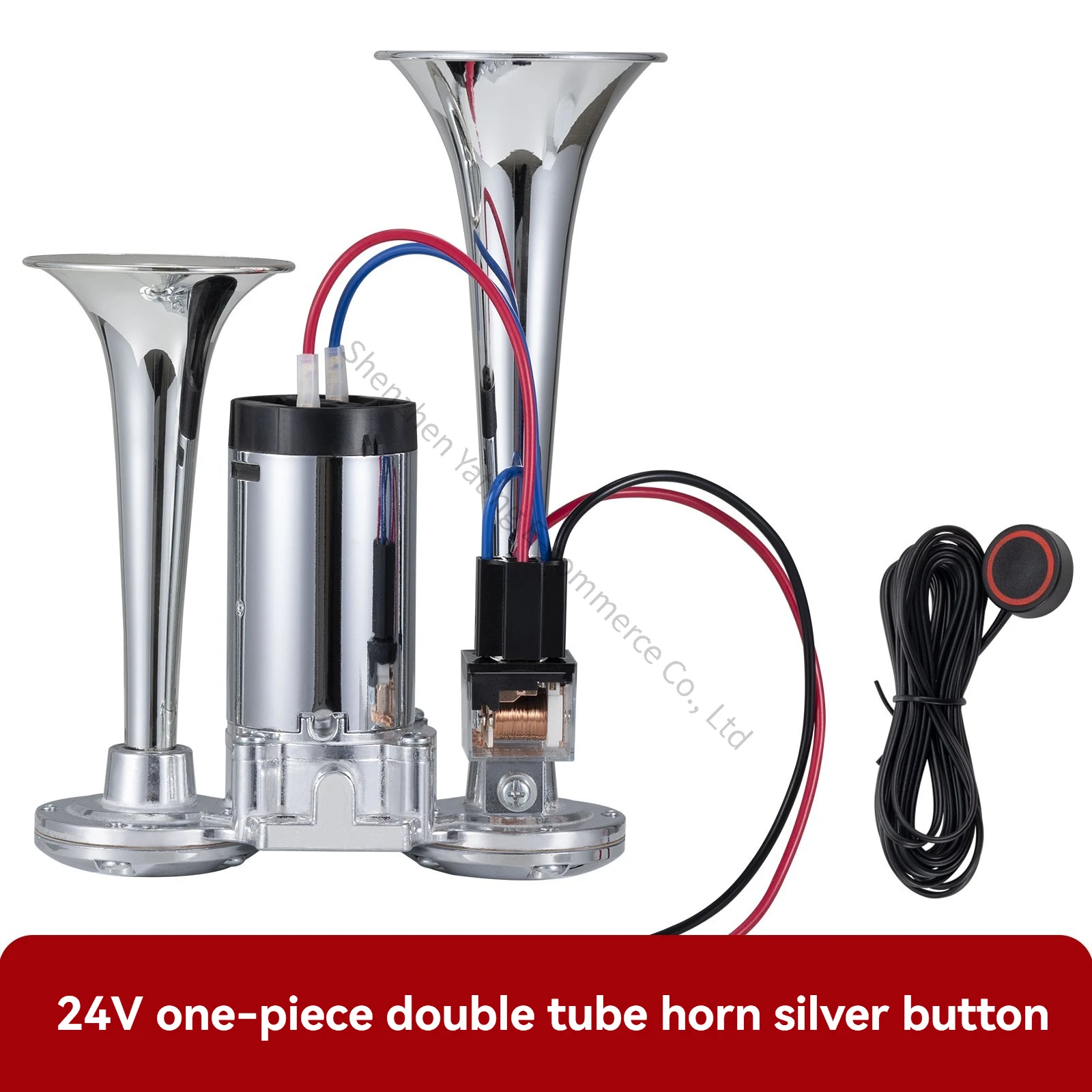 24V Super Loud Waterproof Motorcycle Combo Horn, Gas Horn, General Motors Electric Horn
