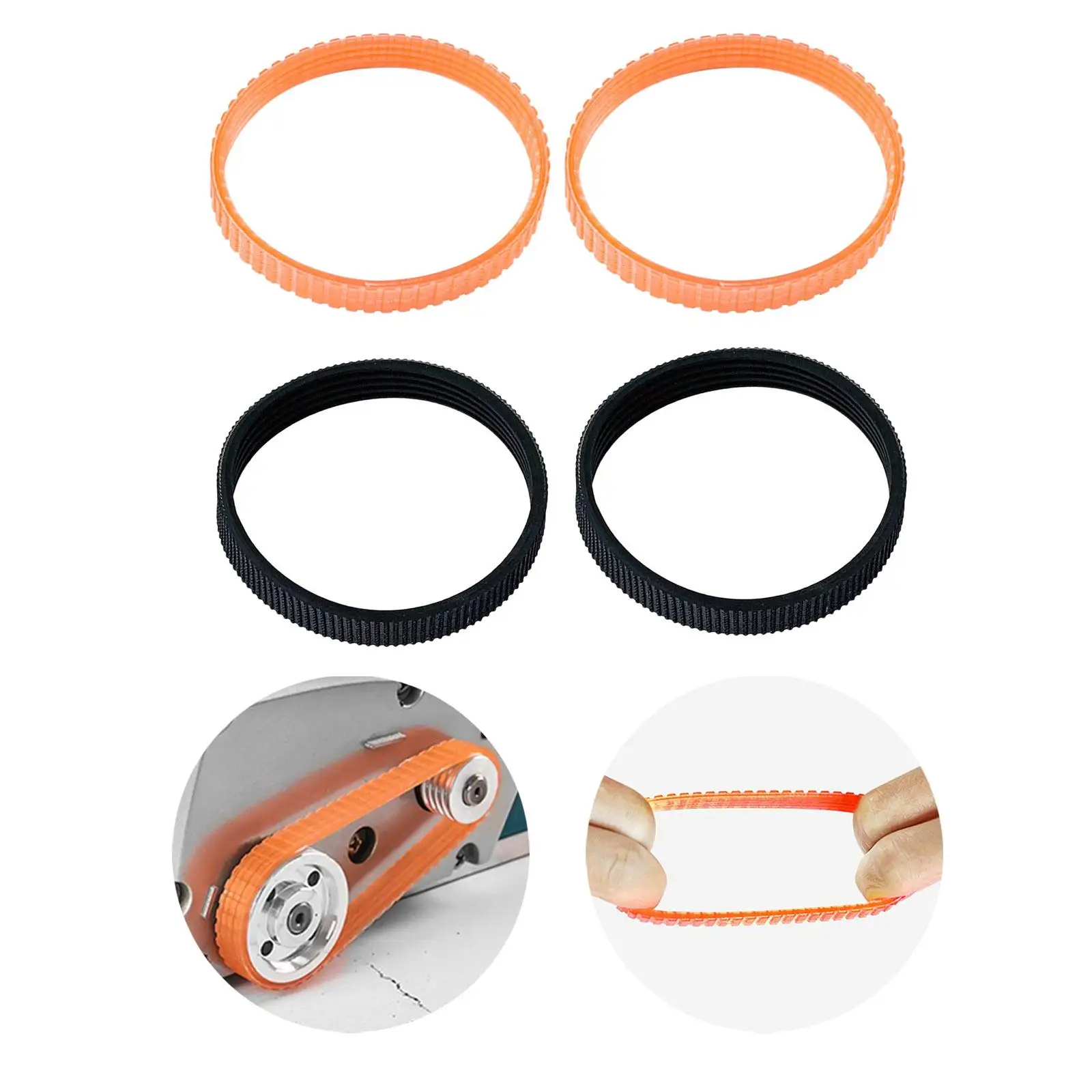 2Pcs Planer Drive Belt Replacement Practical Accessories Carpentry Tool for 82mm Electric Planer Wood Workings