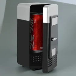 USB Refrigerator Fridge Portable Cooler Mini Beverage Drink Cans Cooler / Warmer for Car Laptop PC Computer Black Red Color