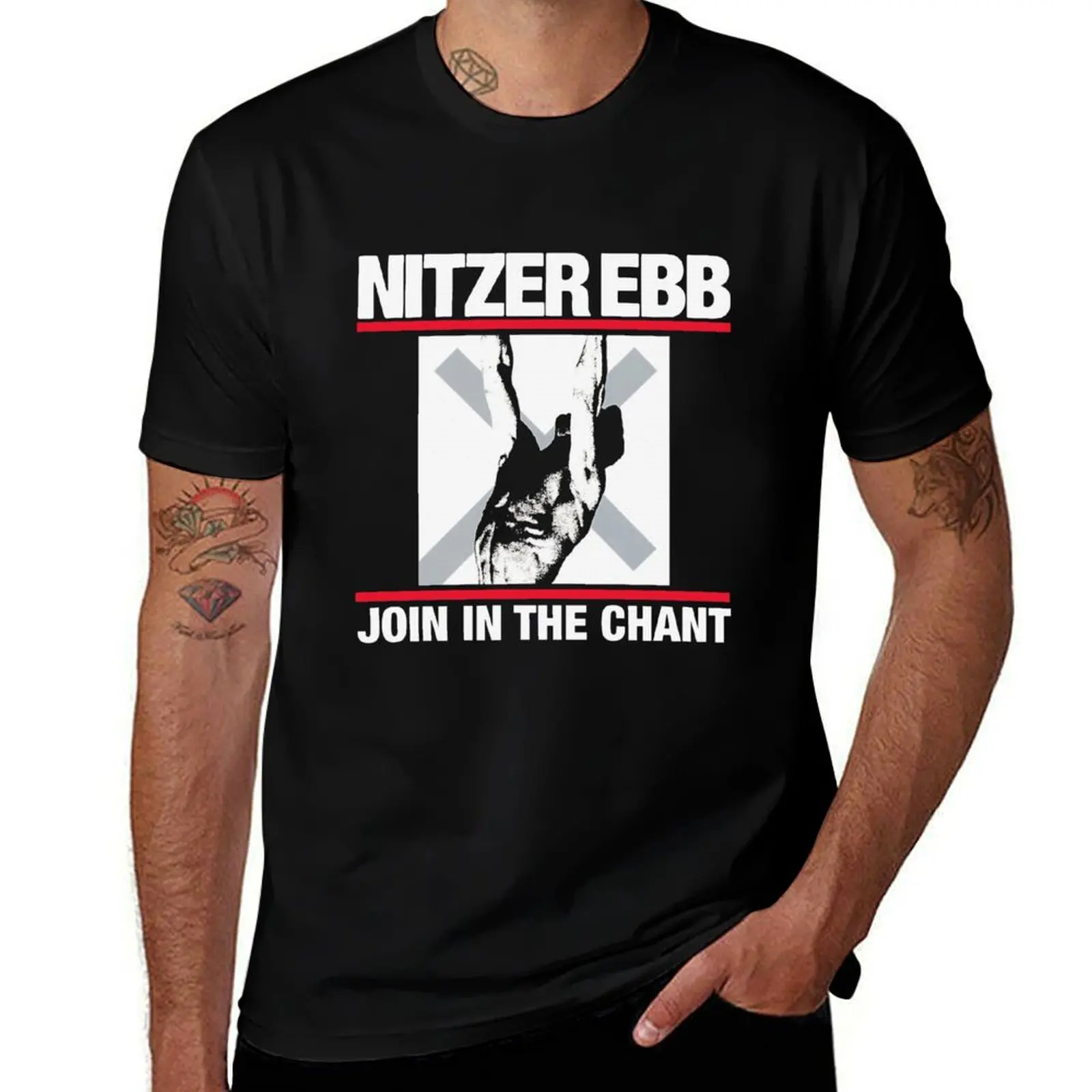 

Черная футболка Nitzer Ebb Join In The Chant 9 Teet, стильная, модная, для крутых парней