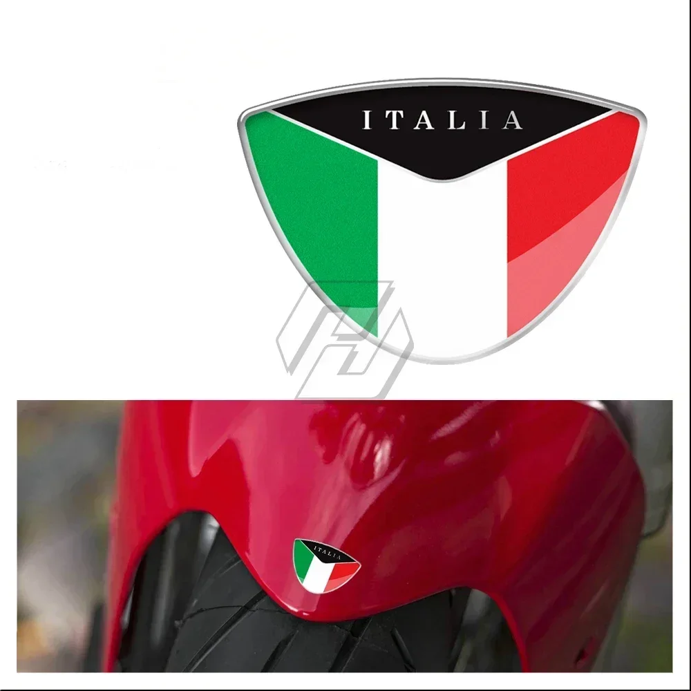 For Ducati Monster Aprilia Vespa Sprint GTS GTV LX Etc 3D Motorcycle Tank Decal Italy Flag Sticker