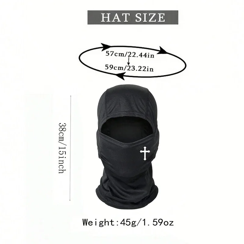 Atmungsaktive schwarze Cross-Balaclava, Vollgesichts-Skimaske, perfekt für Fahrrad, Motorrad, Wandern, Skifahren, Outdoor-Sportartikel – Detail 2