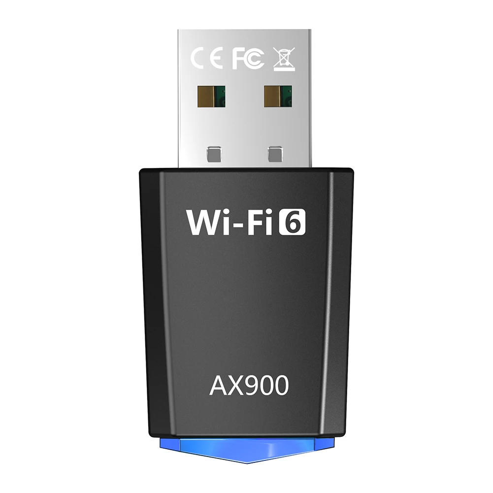 AX900 WiFi6 Smart Network Card 900Mbps Driver-Free Wireless Network Card 2.4G&5GHz WiFi Adaptador for Laptop Windows 7 10 11
