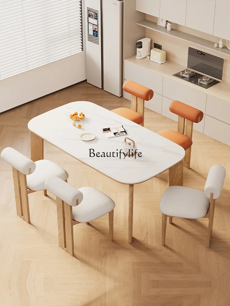 

LXCream ветер ясеня дерево каменная плита обеденный стол бытовой гостиная простой современный квадратный обеденный столSSS