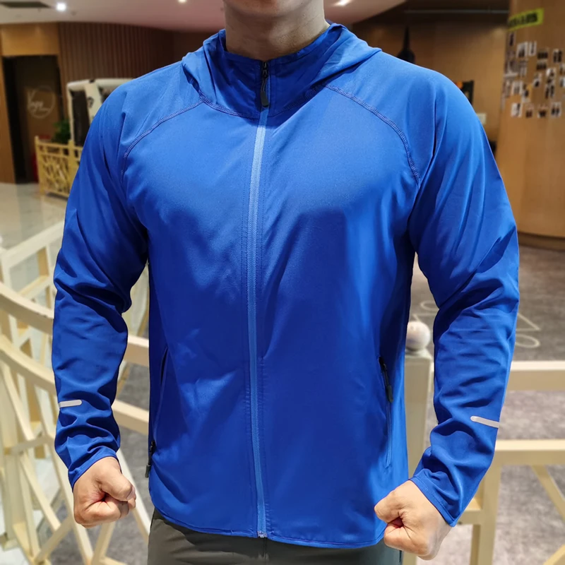 Quick Dry Sunscreen Coats Men Cycling Hiking Running Jackets Breathable Windbreaker Fitness Gym Men Women Outdoor Sports Coats