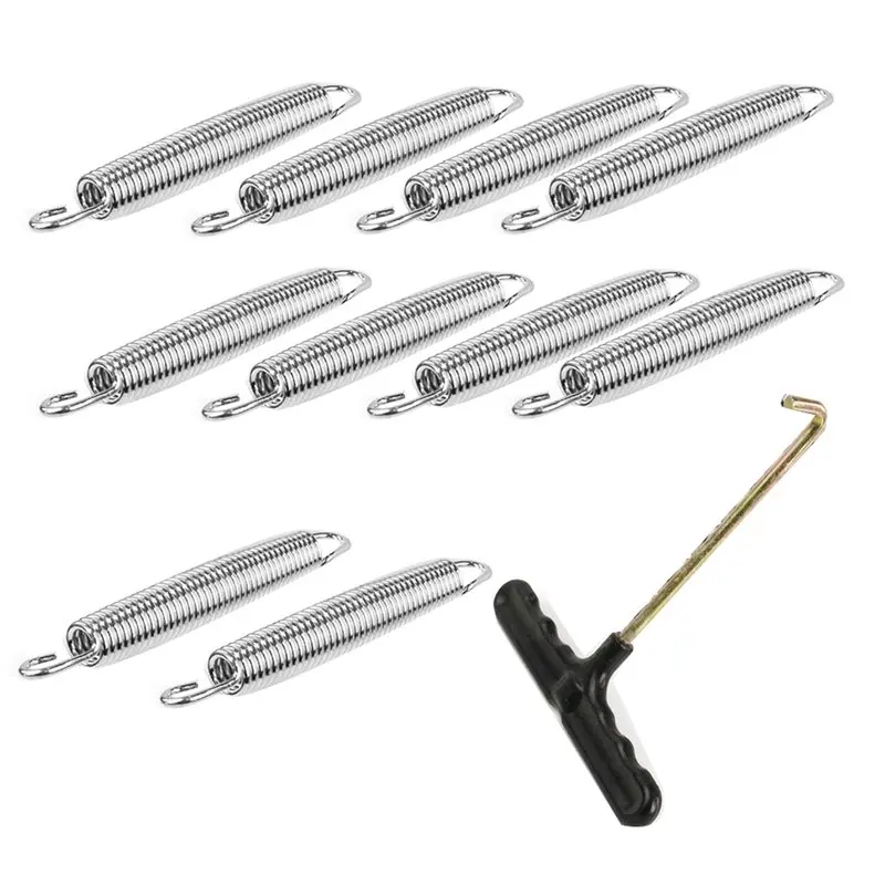 

Dropship-Replacement Trampoline Parts- 10PCS 7 Inch Heavy Duty Trampoline Springs With T-Hooks