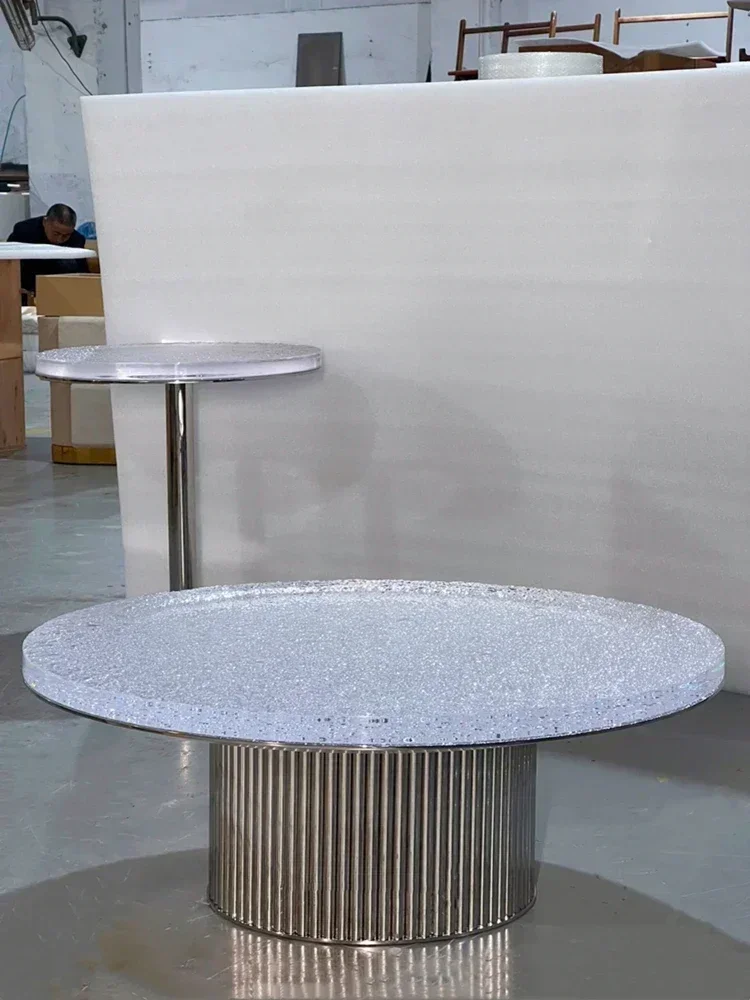 Coffee Table Minimalist Light Luxury Modern round Side Table Combination Living Room