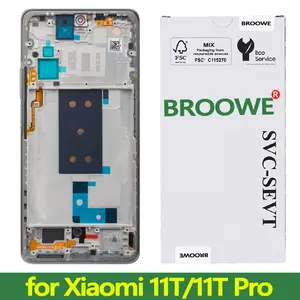 Bilashmart Original 6.67'' AMOLED 120Hz Display Xiaomi 11T Pro LCD MI 11T Touch Screen Digitizer Xiaomi 11T 21081111RG Screen