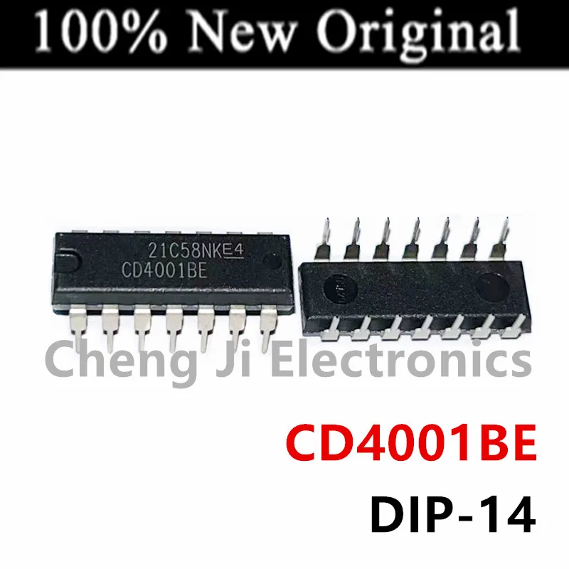 10PCS/Lot    CD4001BE  、CD4002BE   、CD4010BE   、CD4011BE 、 CD4012BE   DIP-14   New original logic controller chip