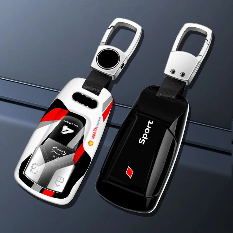 New ABS + TPU Car Remote Key Case Cover  For Audi A4 B9 A5 A6 8S 8W Q5 Q7 4M S4 S5 S7 TT TTS TFSI RS Protector Shell  Accessorie