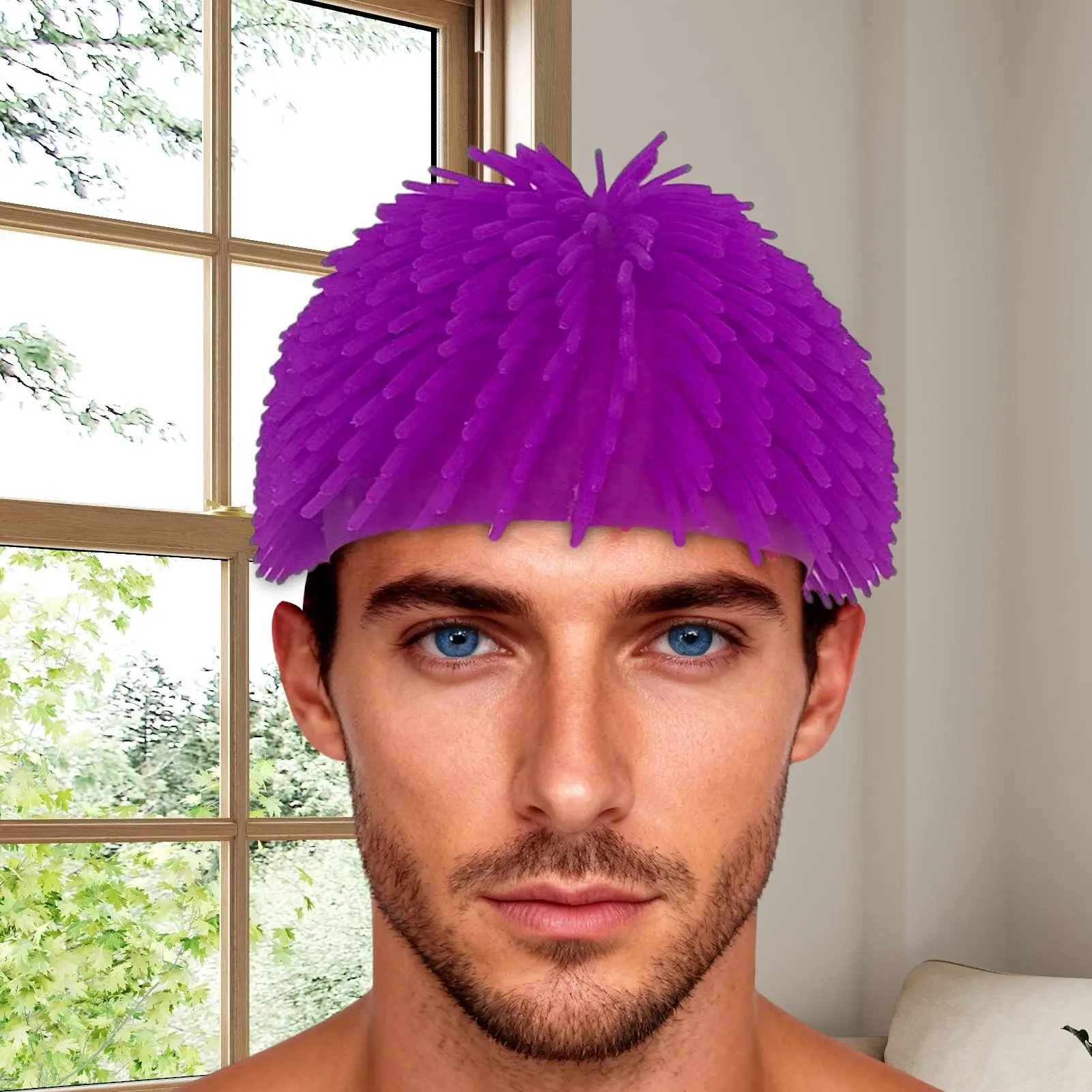 Funny Spiky Ball Headband Cosplay Accessories Club Masquerade Party Headwear Hair Jewelry Halloween prank fun headgear