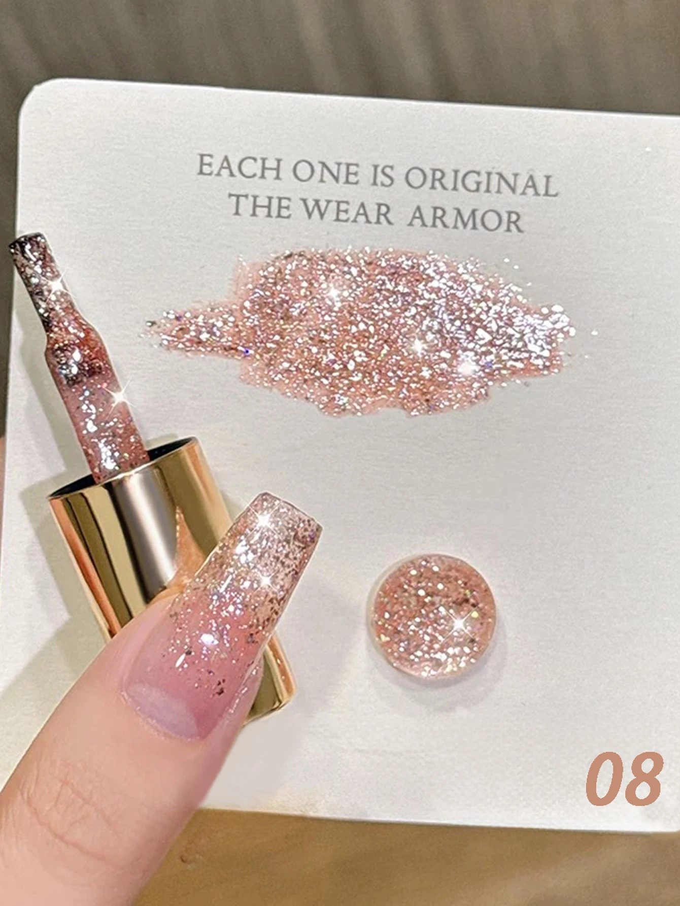 MIANEL 12ML Weißer Nagellack Jimeng Hochzeitskleid Feiner Glitzer-Gel-Nagellack Super Glänzender Glitzer-Nagellack für Nagelkunst-Salon – Detail 15