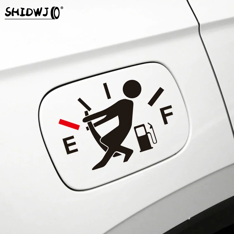 1PC Funny Car Stickers High Gas Consumption Decal Fuel Gage Empty Stickers Waterproof Auto Tank Stickers For Car Styling