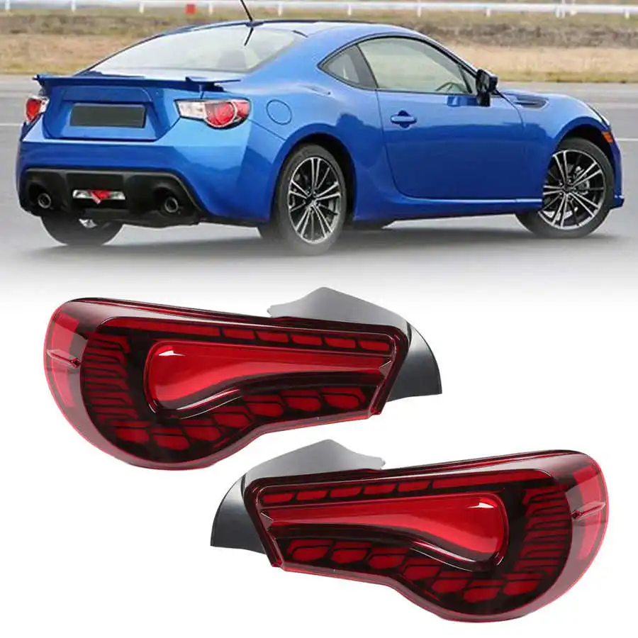 1 Pair Taillight Assembly GTS Full LED Dynamic Tail Lights With Sequential Turn Signal Replacement for Subaru BRZ 2012‑2021
