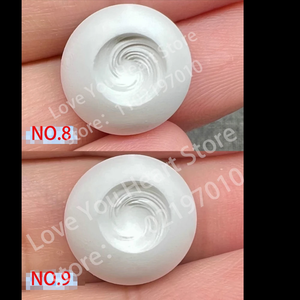 10 pares de olhos de boneca fundo de resina com padrão diy acessórios de boneca artesanal fundo de globo ocular branco boneca bjd olhos de gesso fundo 14mm