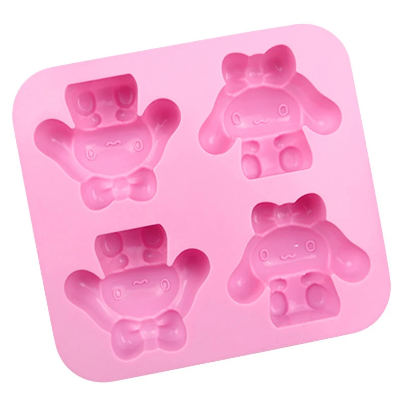 Sanrios-Silicone Picolé Molde, DIY Fruit Juice Ice Cube Maker, Baking Acessório, Silicone Mold, Bolo Moldes, Cartoon Ice Tray, Bonito