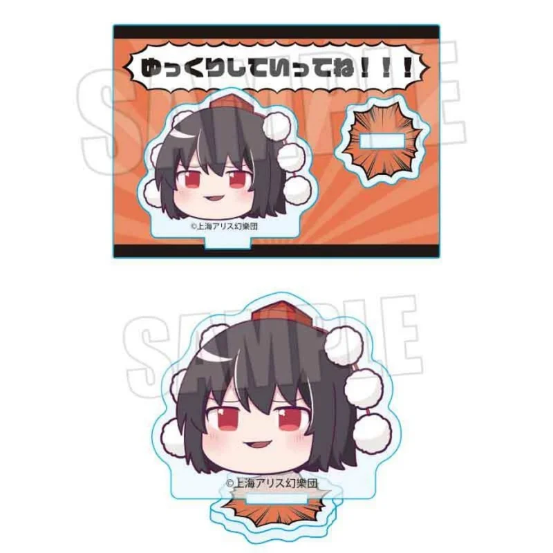 علامة حامل أكريليك لطيفة على طراز Anime TouHou Project Q لتزيين وجمع سطح المكتب