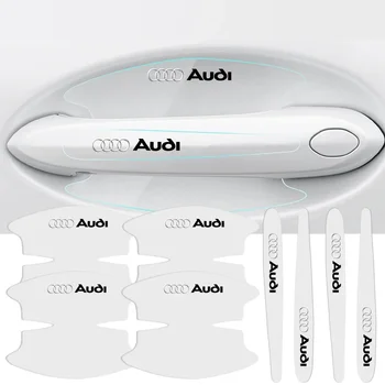 TPU 자동차 문짝 핸들 보호대 필름 스크래치 방지 스티커, 아우디 S라인 A1 A2 A3 A4 A5 A6 A7 Q3 Q4 Q5 Q6 Q7 Q8 RS6 RS4 RS8, 8 개
