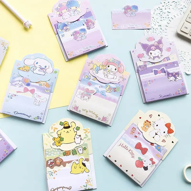 Sanrios Hello Kittys Sticky Notes Anime Kuromi Melody Cinnamoroll Student Stationery N Times Posted Cartoon Message Book Gifts