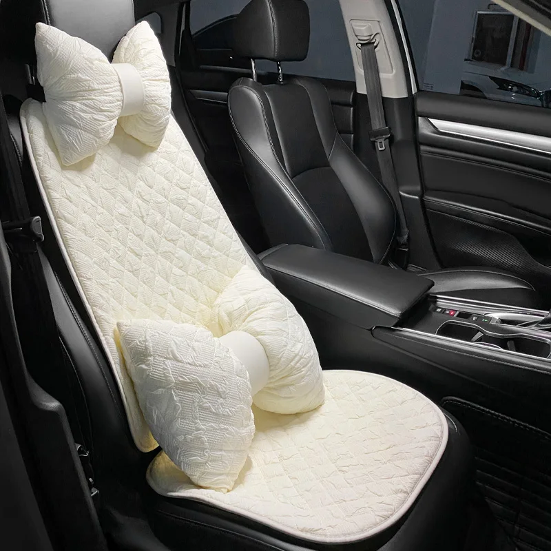 2022 New Ins Fashion Four Seasons Breathable Puff Creative Backrest Cushion Car Seat Cushion Cover