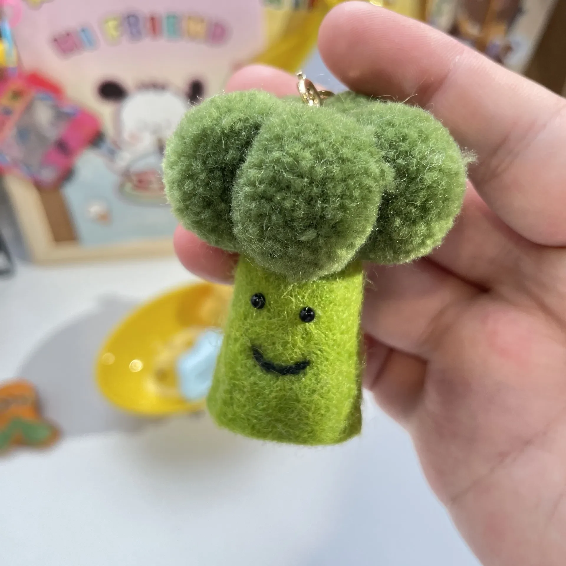 Creative Cartoon Vegetables Different Expressions Simulation Broccoli Keychain Kawaii Bag Pendant Exclusive Design Gifts