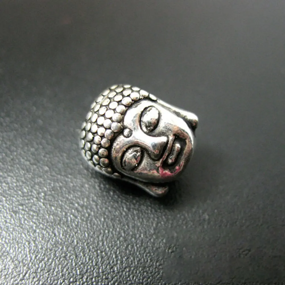 

80 Pcs Alloy Spacer Bead Double-sided Buddha Head Bracelet Beads Jewelry Making