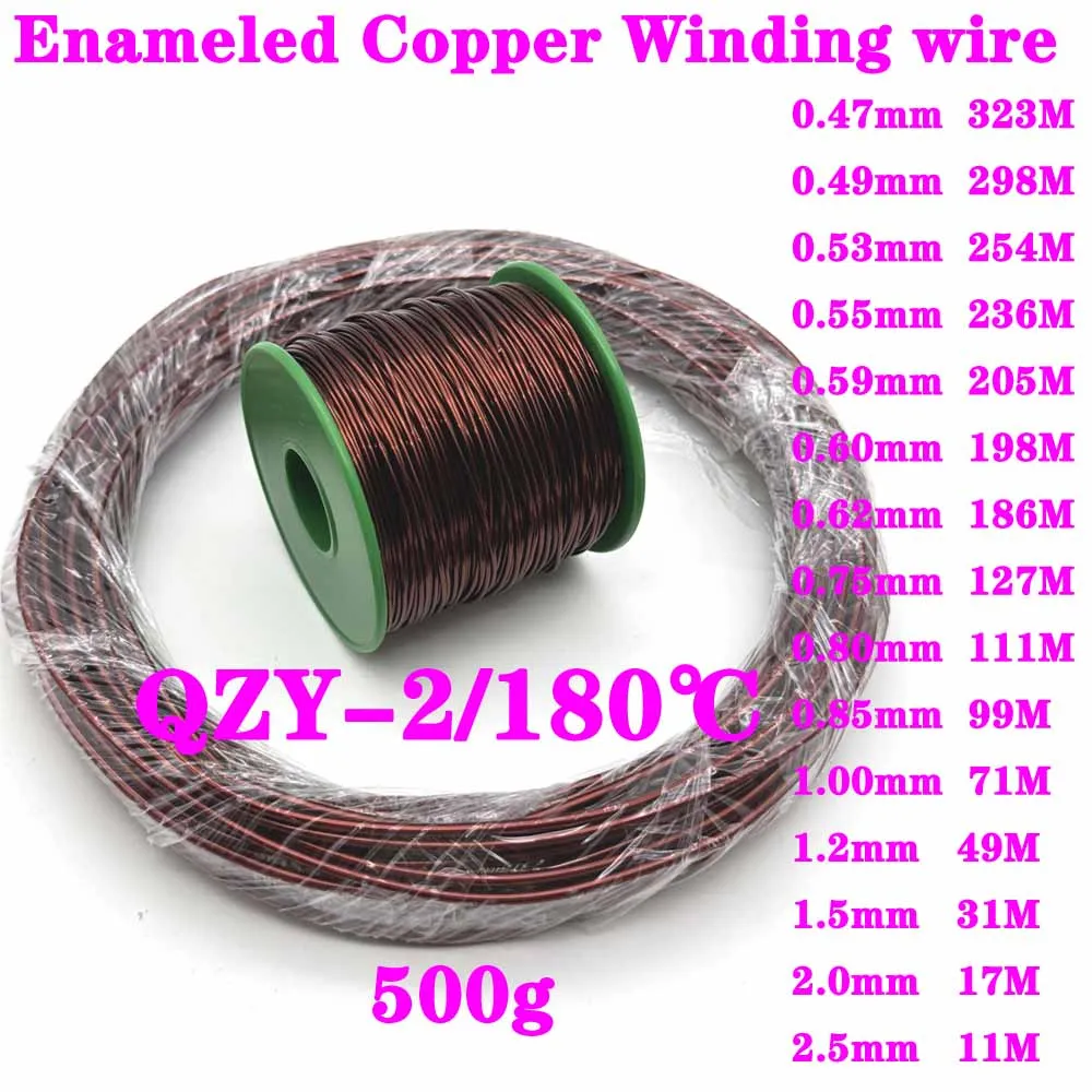 

500g/roll High Temperature Polyester Imide Enameled Copper Wire 0.47-2.50mm QZY-2/180