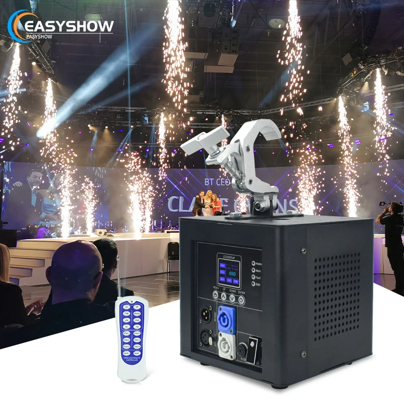 800W Inverted Hanging Upside Down Cool Fire Works Cold Spark Fountain Machine For Wedding Stage