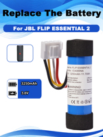 3.6V ICA085NA Replacement Speaker Battery For JBL FLIP ESSENTIAL 2 Bluetooth Speaker