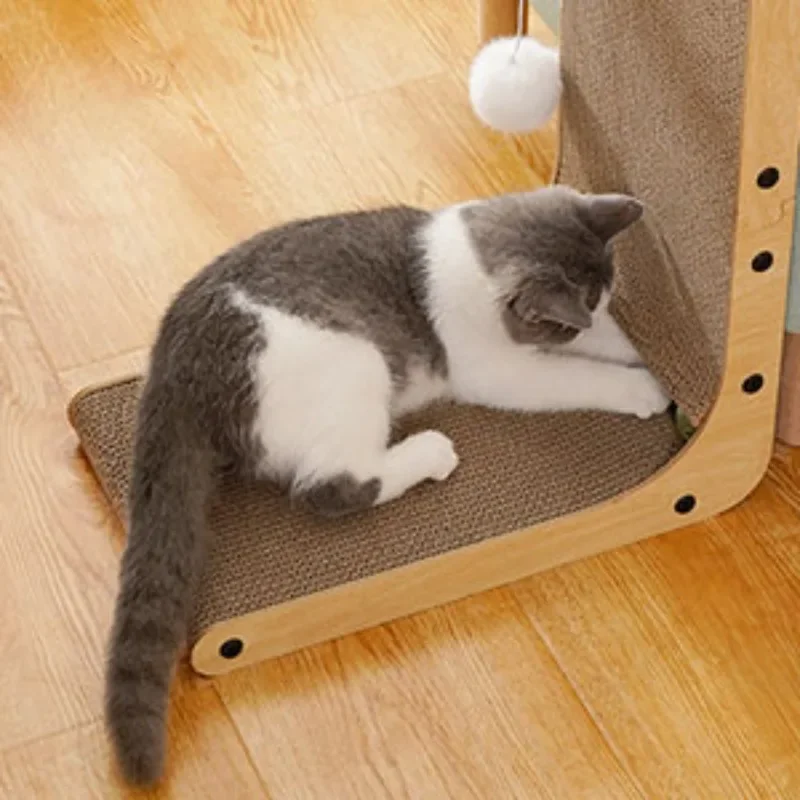 Cat Scratcher Board L-shaped Cat Cardboard Pet Kitten Scratching Furniture Protector Cats Tree House Toys Pet Accessories