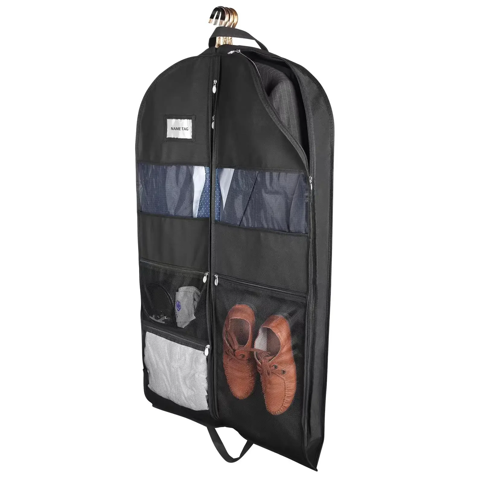 

Garment Bags for Travel,Hanging Garment Bags for Men,Double Sides Zipper & Large Mesh Pockets,Monogrammed Closet Clothes Storage