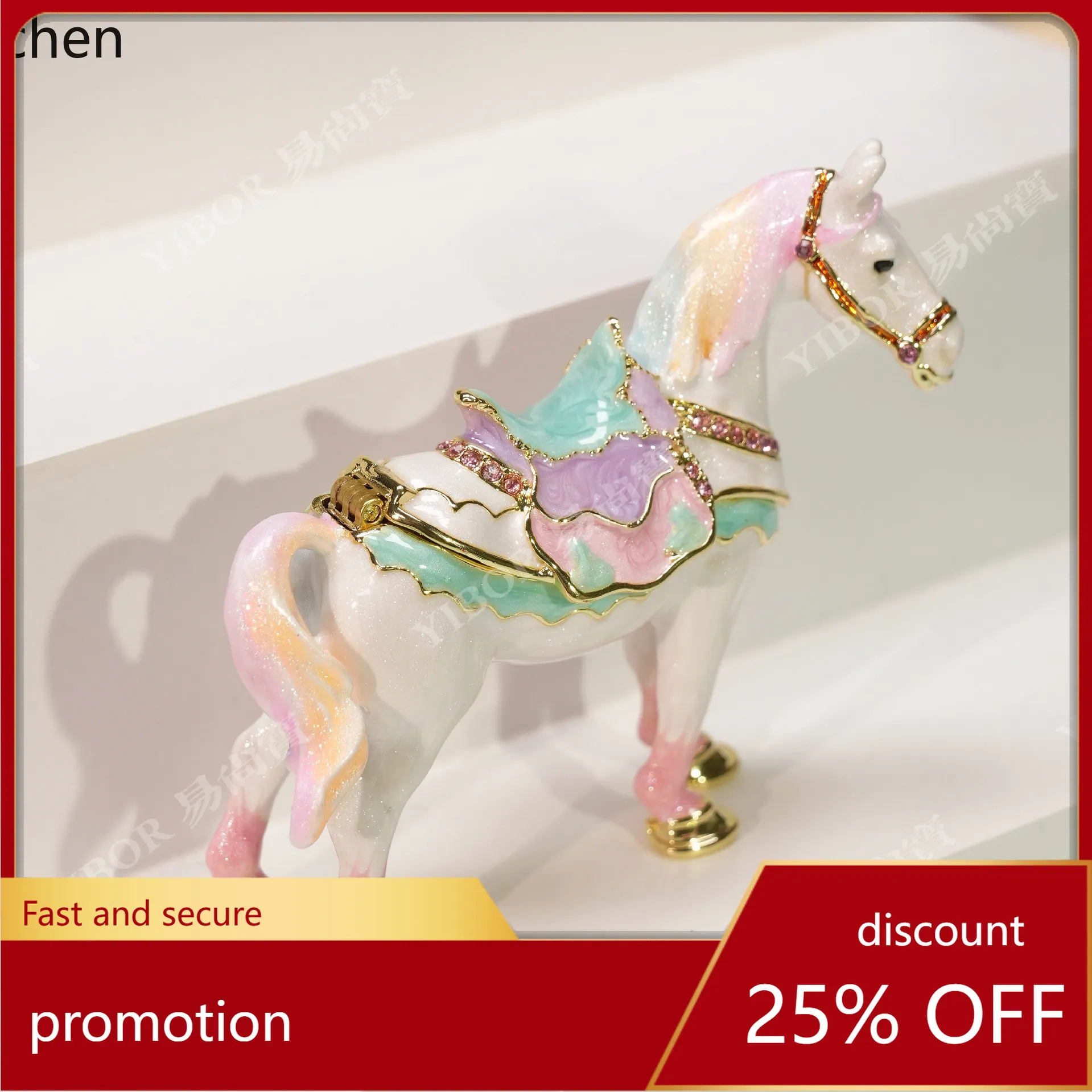 

Металлическая эмалированная шкатулка для украшений H1, сувенир «Год Лошади», маленькое украшение для дома, культурные и креативные подарки оптом