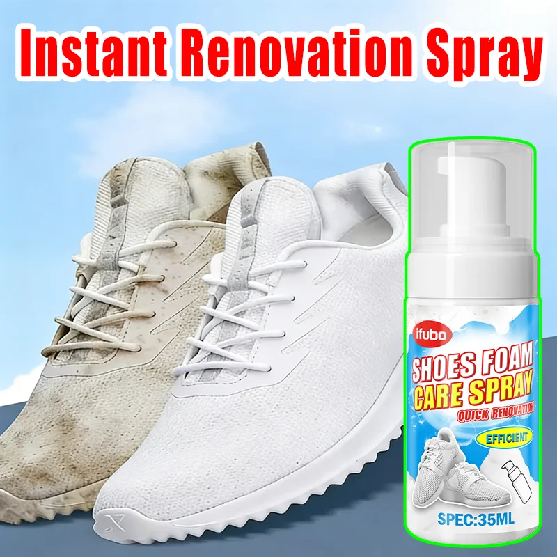 IFUBO Upgraded Shoe Foam Care Spray for Instant Sneaker Renovation Easy Dry Cleaning No Rinse Required for Shoe Maintenance