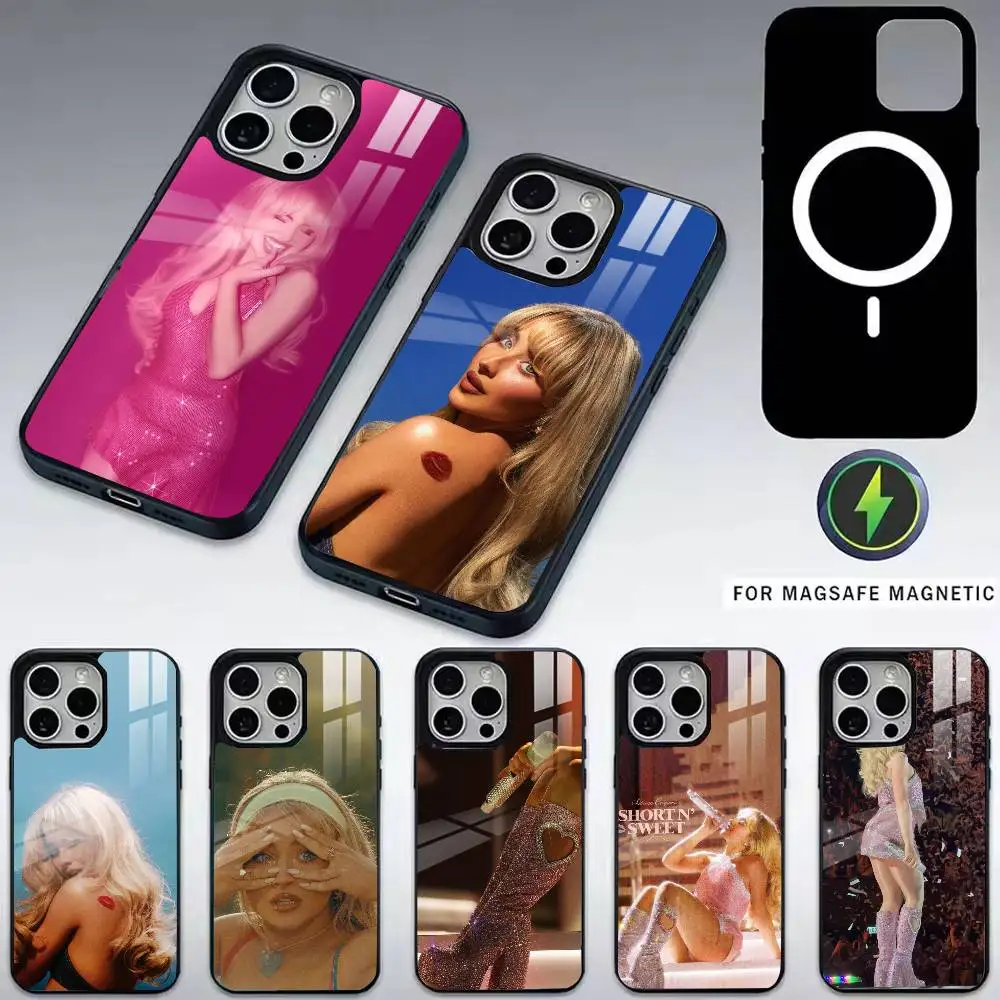 

Sabrina Carpenter-C Short Sweet Phone Case For iPhone17,16,15,14,13,12,11 Plus,Pro Magnetic with Magsafe Wireless Charging