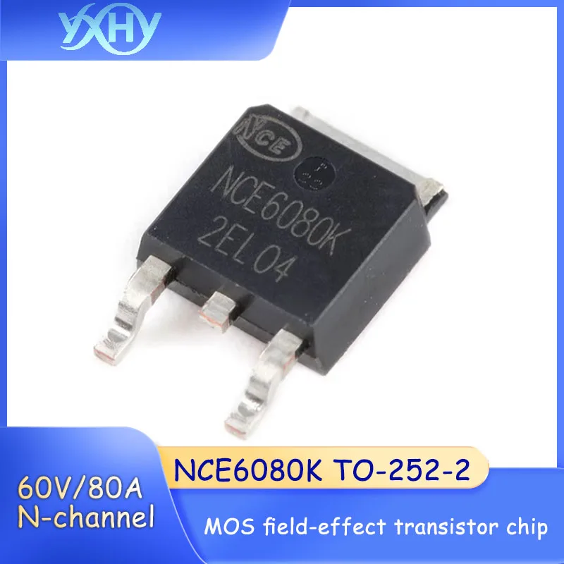 20 PCS Original Genuine NCE6080K TO-252-2 60V/80A N-Channel MOSFET Chip