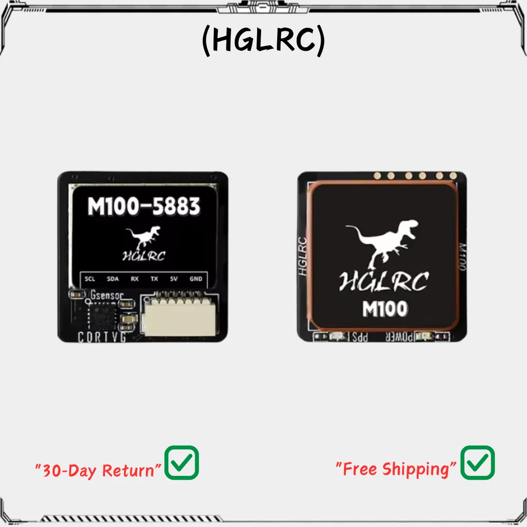 

HGLRC M100-5883 M10 GPS-модуль с компасом, керамическая антенна, бортовые светодиодные индикаторы 21x21 мм для радиоуправляемого самолета FPV дальнего действия