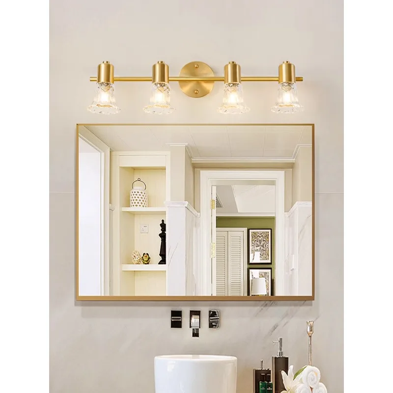 

Nordic all coppermirror front light, bathroommirror cabinet dedicatedmirror light, washbasin LED light luxury French wall lig