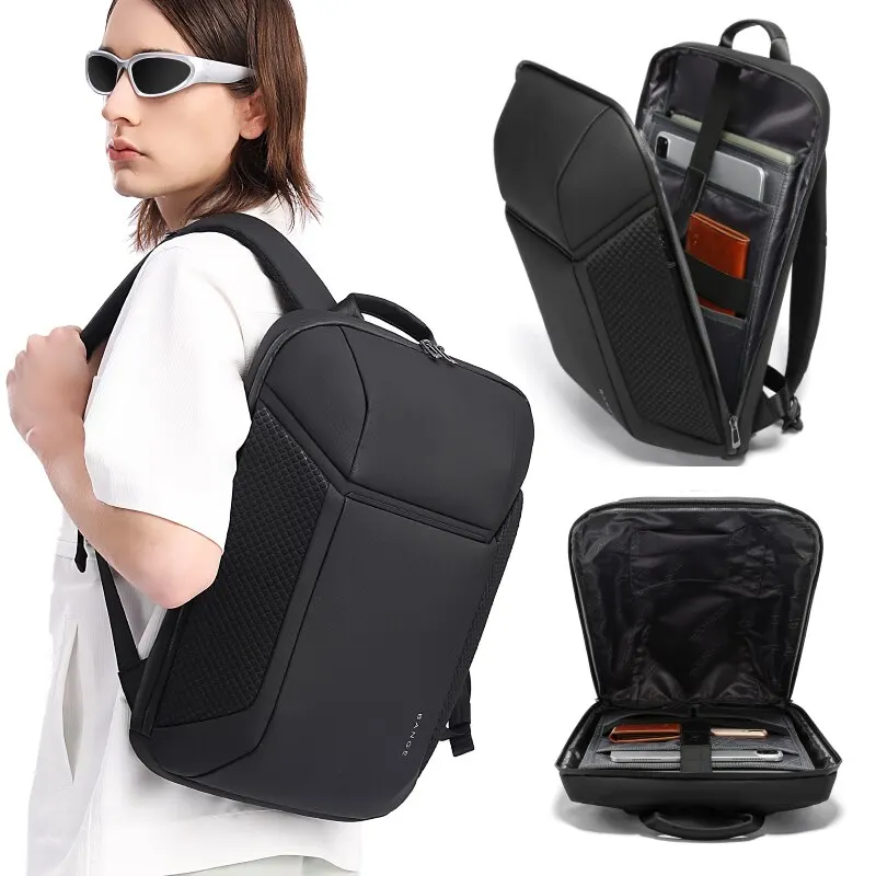 BANGE-mochila para portátil de negocios de 15,6 pulgadas para hombre, morral de gran capacidad, estilo Simple, resistente al agua, con puerto de carga USB