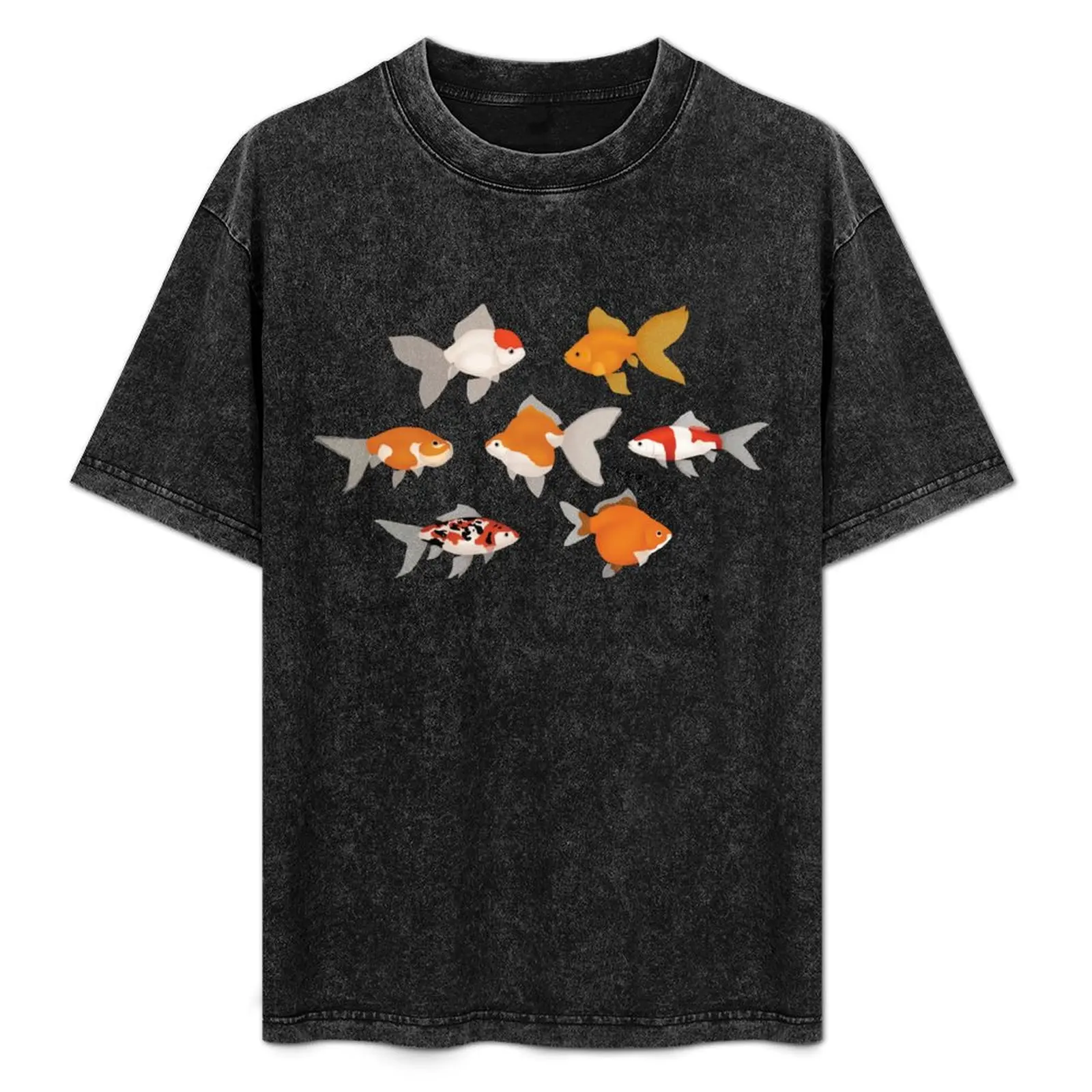 Tipos de camiseta Goldfish, camisetas gráficas de figuras de anime, ropa de calle, camisetas para hombres