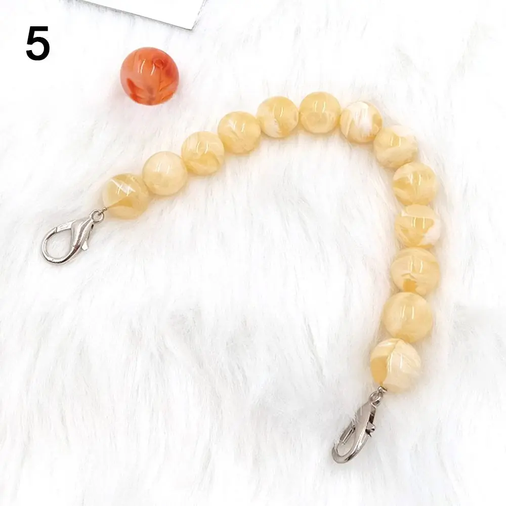 Exquisite Retro Handbag Chain Resin Replaceable Bags Belt Colorful Extension Bead Chain Bag Parts Accessories